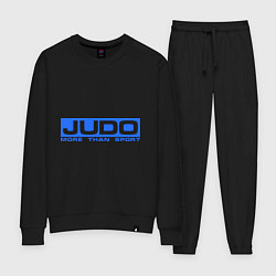 Костюм хлопковый женский Judo: More than sport, цвет: черный