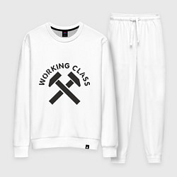 Костюм хлопковый женский Working class, цвет: белый