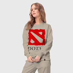 Костюм хлопковый женский Dota 2: Logo, цвет: миндальный — фото 2