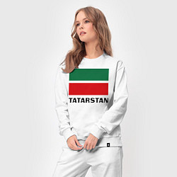 Костюм хлопковый женский Флаг Татарстана, цвет: белый — фото 2
