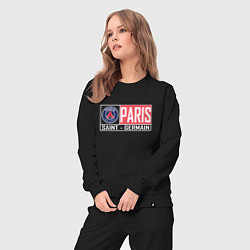 Костюм хлопковый женский Paris Saint-Germain - New collections, цвет: черный — фото 2
