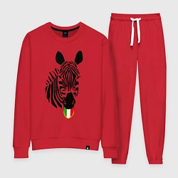 Костюм хлопковый женский Juventus Zebra, цвет: красный
