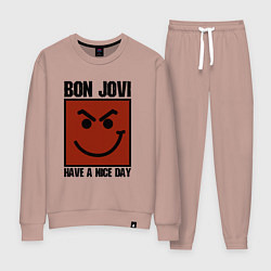 Костюм хлопковый женский Bon Jovi: Have a nice day, цвет: пыльно-розовый