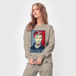 Костюм хлопковый женский Bowie Poster, цвет: миндальный — фото 2