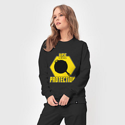 Костюм хлопковый женский Use Protection, цвет: черный — фото 2