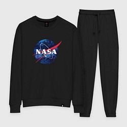 Костюм хлопковый женский NASA: Cosmic Logo, цвет: черный