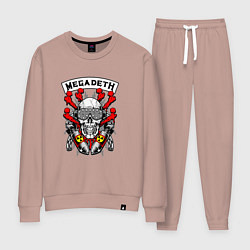 Костюм хлопковый женский Megadeth Rocker, цвет: пыльно-розовый