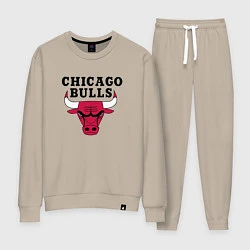 Костюм хлопковый женский Chicago Bulls, цвет: миндальный