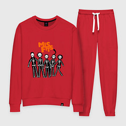 Костюм хлопковый женский Misfits Skeletons, цвет: красный