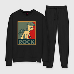 Костюм хлопковый женский Rock Pony, цвет: черный