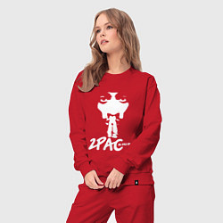 Костюм хлопковый женский 2Pac: All Eyez On Me, цвет: красный — фото 2