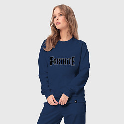 Костюм хлопковый женский Fortnite Logo, цвет: тёмно-синий — фото 2