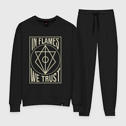 Костюм хлопковый женский In Flames: We Trust, цвет: черный