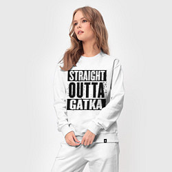 Костюм хлопковый женский Straight Outta Gatka, цвет: белый — фото 2