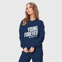 Костюм хлопковый женский Young Forever, цвет: тёмно-синий — фото 2