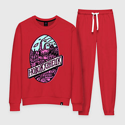 Костюм хлопковый женский Новокузнецк стайл, цвет: красный