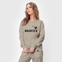 Костюм хлопковый женский Akinfeev Style, цвет: миндальный — фото 2