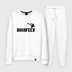 Костюм хлопковый женский Akinfeev Style, цвет: белый