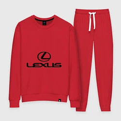 Костюм хлопковый женский Lexus logo, цвет: красный