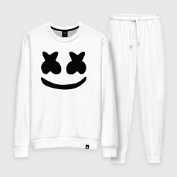 Костюм хлопковый женский Marshmello, цвет: белый