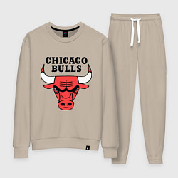 Костюм хлопковый женский Chicago Bulls, цвет: миндальный