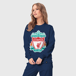 Костюм хлопковый женский Liverpool FC, цвет: тёмно-синий — фото 2