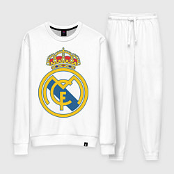 Костюм хлопковый женский Real Madrid FC, цвет: белый