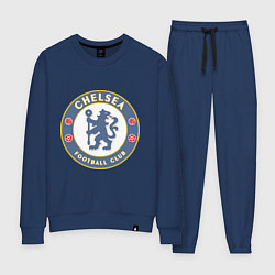 Костюм хлопковый женский Chelsea FC, цвет: тёмно-синий