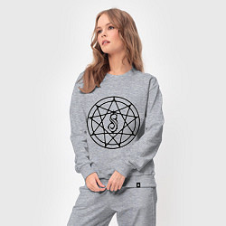 Костюм хлопковый женский Slipknot Pentagram, цвет: меланж — фото 2