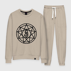 Костюм хлопковый женский Slipknot Pentagram, цвет: миндальный