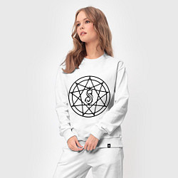 Костюм хлопковый женский Slipknot Pentagram, цвет: белый — фото 2
