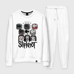 Костюм хлопковый женский Slipknot Masks, цвет: белый