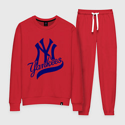 Костюм хлопковый женский NY - Yankees, цвет: красный
