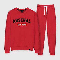 Костюм хлопковый женский FC Arsenal Est. 1886, цвет: красный