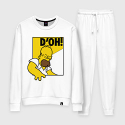 Костюм хлопковый женский Homer D'OH!, цвет: белый