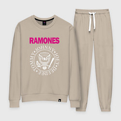 Костюм хлопковый женский Ramones Boyband, цвет: миндальный