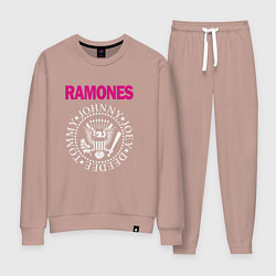 Костюм хлопковый женский Ramones Boyband, цвет: пыльно-розовый
