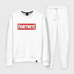 Костюм хлопковый женский Fortnite Supreme, цвет: белый