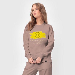 Костюм хлопковый женский 21 Top: Yellow Trench, цвет: пыльно-розовый — фото 2