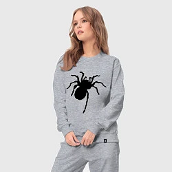 Костюм хлопковый женский Черный паук, цвет: меланж — фото 2