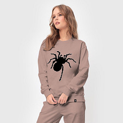 Костюм хлопковый женский Черный паук, цвет: пыльно-розовый — фото 2