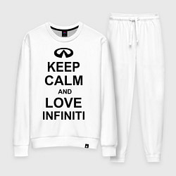 Костюм хлопковый женский Keep Calm & Love Infiniti, цвет: белый