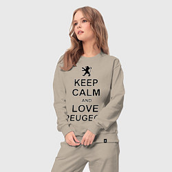 Костюм хлопковый женский Keep Calm & Love Peugeot, цвет: миндальный — фото 2