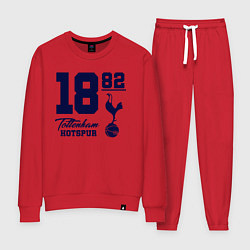 Костюм хлопковый женский FC Tottenham 1882, цвет: красный