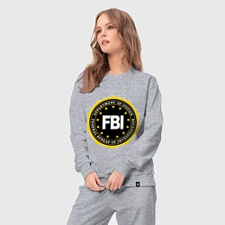 Костюм хлопковый женский FBI Departament, цвет: меланж — фото 2