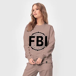 Костюм хлопковый женский FBI Agency, цвет: пыльно-розовый — фото 2