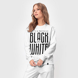 Костюм хлопковый женский Juventus: Black & White, цвет: белый — фото 2