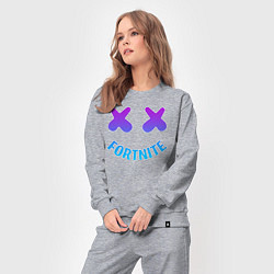 Костюм хлопковый женский FORTNITE x MARSHMELLO, цвет: меланж — фото 2