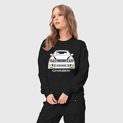 Костюм хлопковый женский Toyota Chaser JZX100, цвет: черный — фото 2