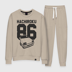 Костюм хлопковый женский Toyota AE86 Hachiroku, цвет: миндальный